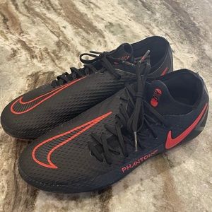 Boys Nike Phantom GT Elite FG Black and Red Soccer or Football Cleats